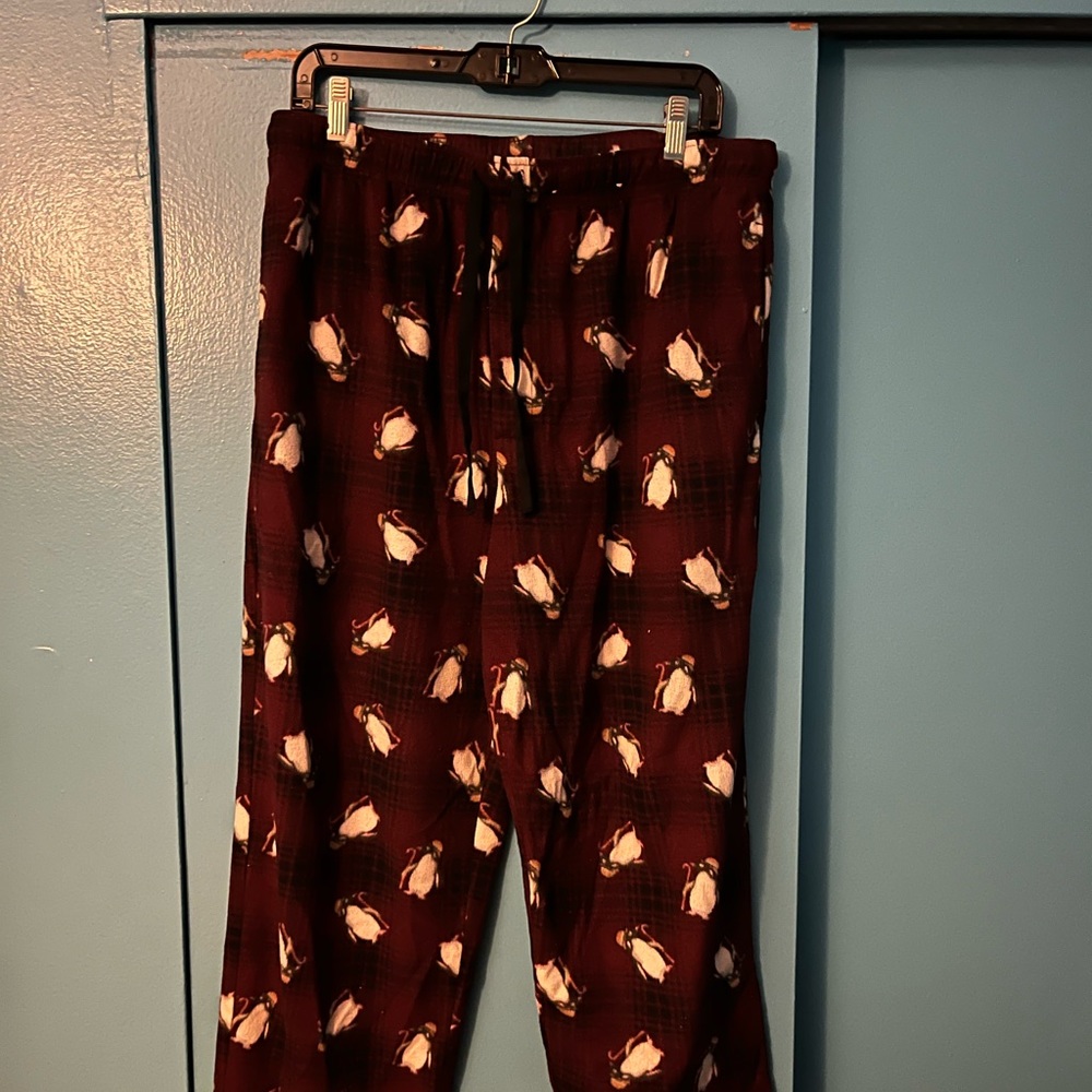 Holiday Penguin Print Pajama Pants
